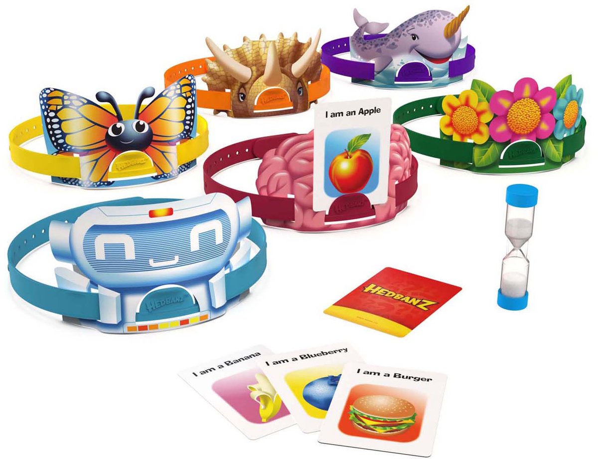 Spin master games devine tête classique - jeu de société famille - bandeaux et devinettes - devinez l’illustration de la carte qui est sur votre tête - jeu de cartes - version française - jeu enfant 6 ans et +