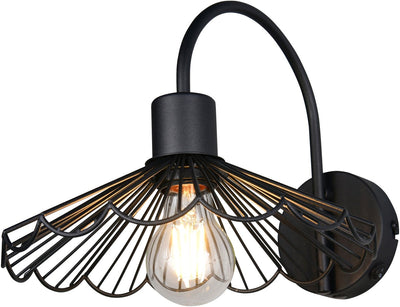 Rl live your light reality margarita - wandlamp - zwart mat - excl. 1x e27 4 w - wandmontage - geschikt voor vaste montage of stekker