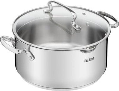 Tefal duetto+ kookpan - rond - 18 cm- roestvrijstaal - met deksel