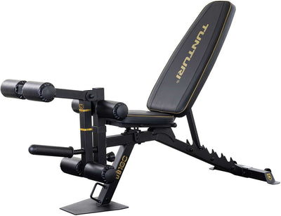 Tunturi centuri ub100 halterbank verstelbaar - fitnessbank belastbaar tot 200kg - trainingsbank, buikspierbank leg extension in één