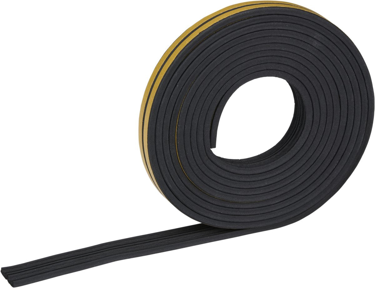 Kinzo tochtstrip - e-profiel rubber - zelfklevend - set van 2 stuks - 2x 3 meter - effectieve tochtwering voor deuren en ramen - eenvoudig te monteren - bescherming tegen tocht en kou - zwart