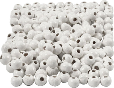 Creativ company cc houten kralen 5 mm wit 150 stuks