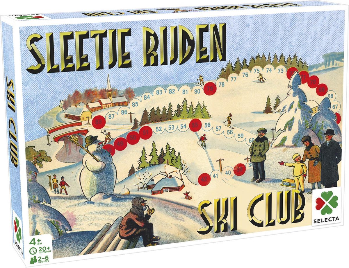 Tactic spellen van toen: sleetje rijden ski club – bordspel – familiespel – vanaf 4 jaar – 2-6 spelers