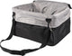 Flamingo autostoel hond – autostoel ula zwart – 41x36x25cm – pluche reisstoel met verstevigd frame – veilig comfortabel voor kleine honden