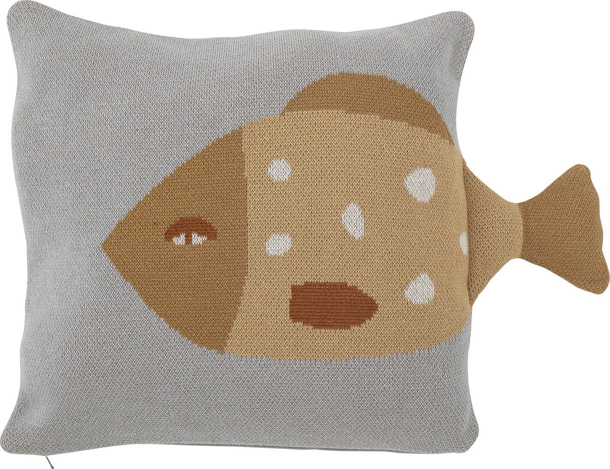 Bloomingville mini larle cushion, blue, cotton oeko-tex®