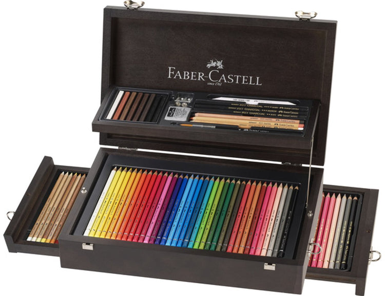 Faber-castell kleurpotloden - art graphic assortiment - houten kist 125 stuks - fc-110085