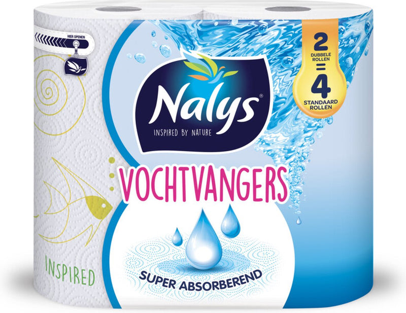 Nalys keukenpapier vochtvangers 2 stuks