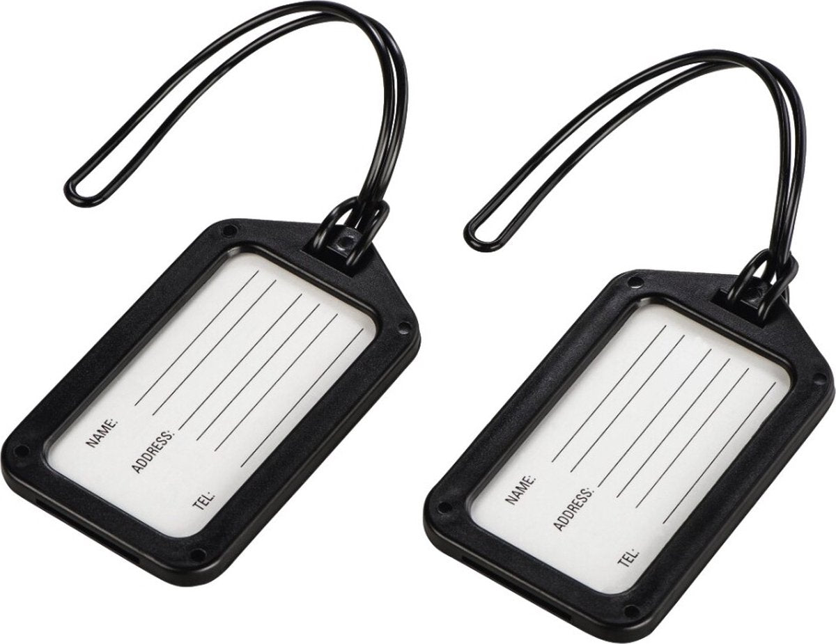 Hama travel naamkaartjes voor bagage 2 stuks zwart