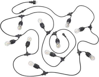 Rl live your light reality chain - lichtsnoer - zwart mat - incl. 10x e27 1 w - niet geschikt voor externe dimmer - wand- en plafondmontage - buitenverlichting - ip44