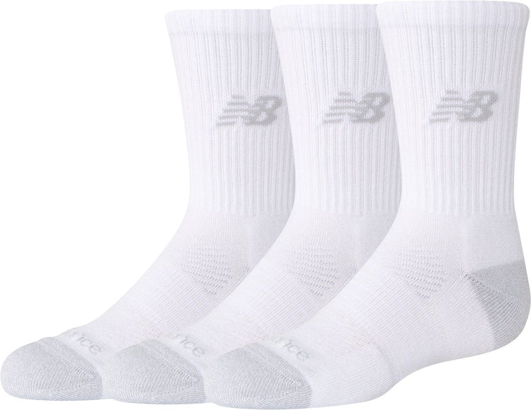 New balance youth active crew socks 3 pack unisex sportsokken - white
