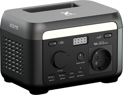 Xtorm portable powerstation 200w draagbare accu met 1x ac, 2x usb-c en 1x 12v poort, voor kamperen, stroomuitval en noodsituaties