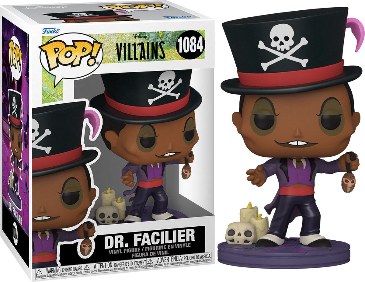 Funko the princess and the frog verzamelfiguur disney villains pop! doctor facilier 9 cm multicolours