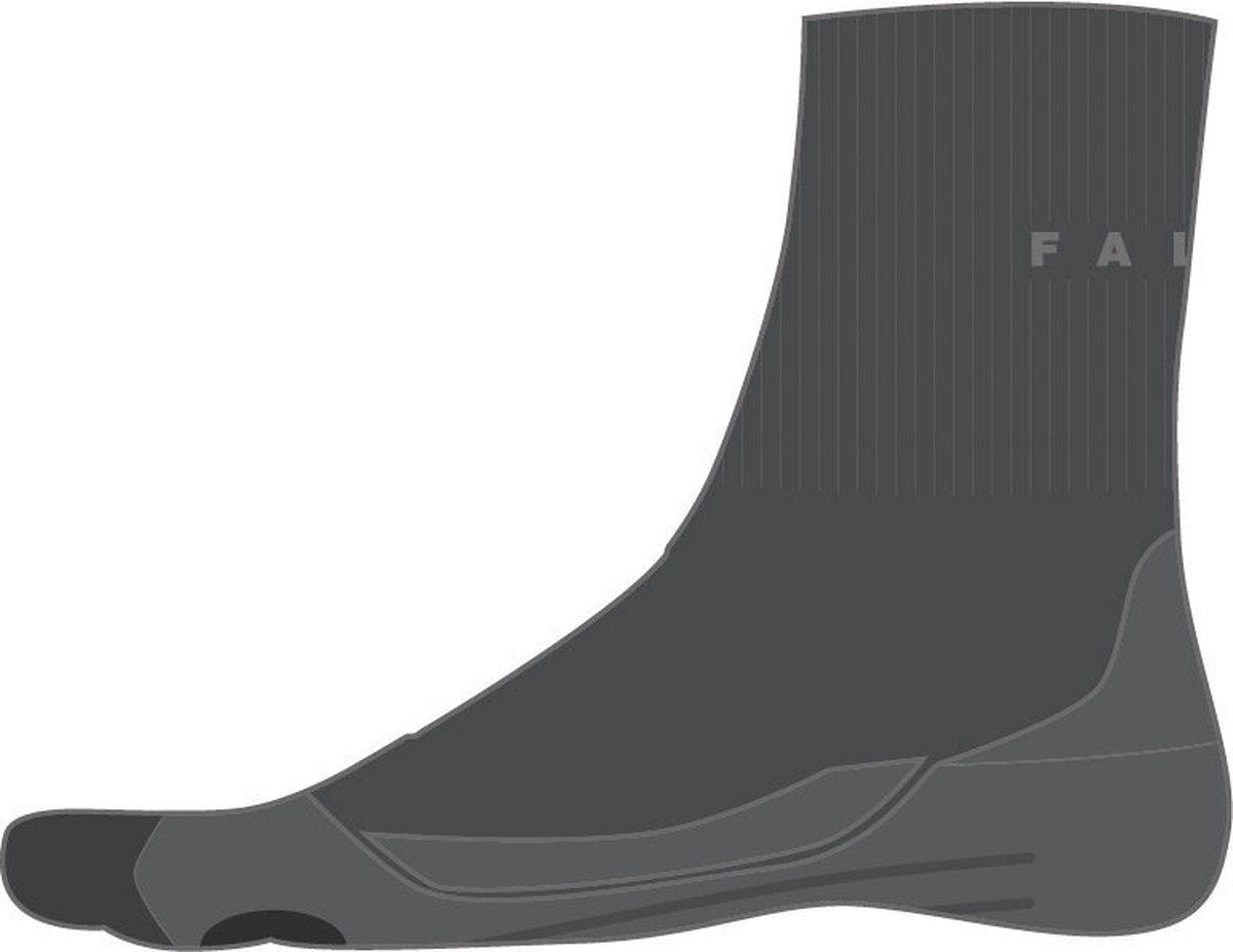Falke tk2 short anti-blaar dik wol functioneel materiaal wandelsokken heren grijs - maat 44-45