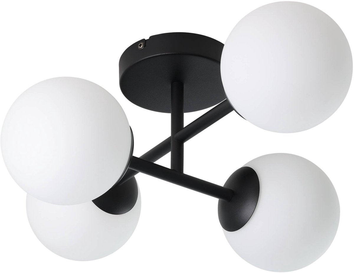 Eglo castrovido plafondlamp - badkamer - g9 - 47.5 cm - zwart wit