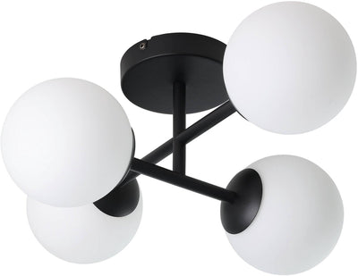 Eglo castrovido plafondlamp - badkamer - g9 - 47.5 cm - zwart wit