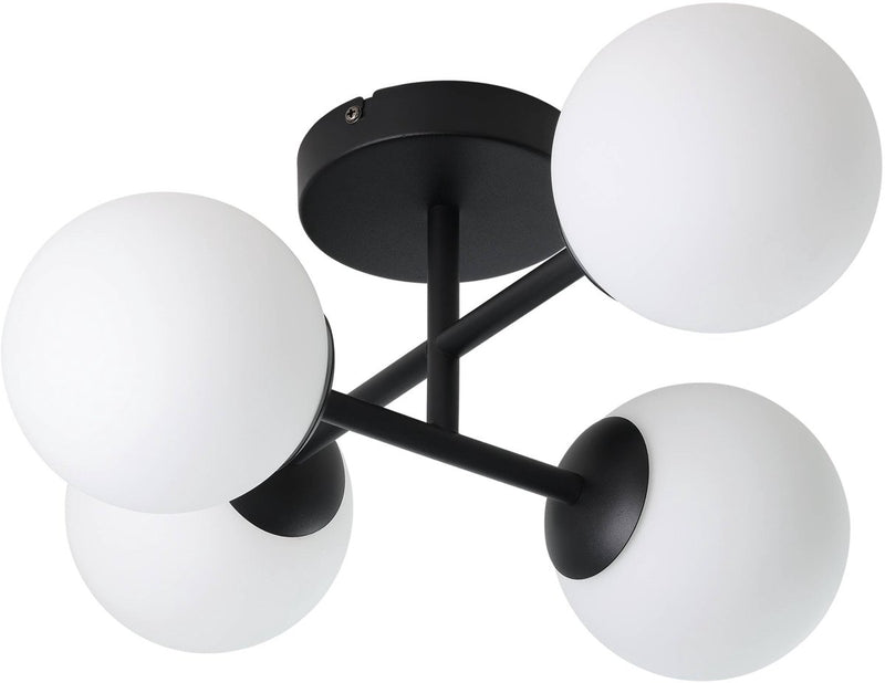 Eglo castrovido plafondlamp - badkamer - g9 - 47.5 cm - zwart wit