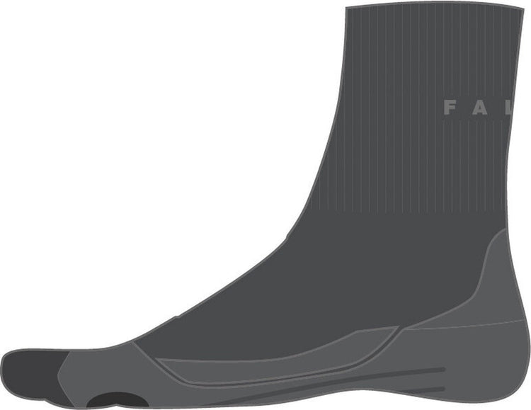 Falke tk2 short anti-blaar dik wol functioneel materiaal wandelsokken heren grijs - maat 42-43