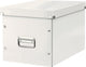 Leitz wow click store kubus grote opbergdoos - 80% gerecycled karton - 32 x 31 x 36 cm (bxhxd) - wit