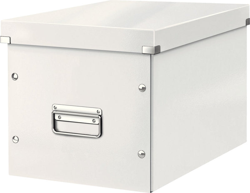 Leitz wow click store kubus grote opbergdoos - 80% gerecycled karton - 32 x 31 x 36 cm (bxhxd) - wit