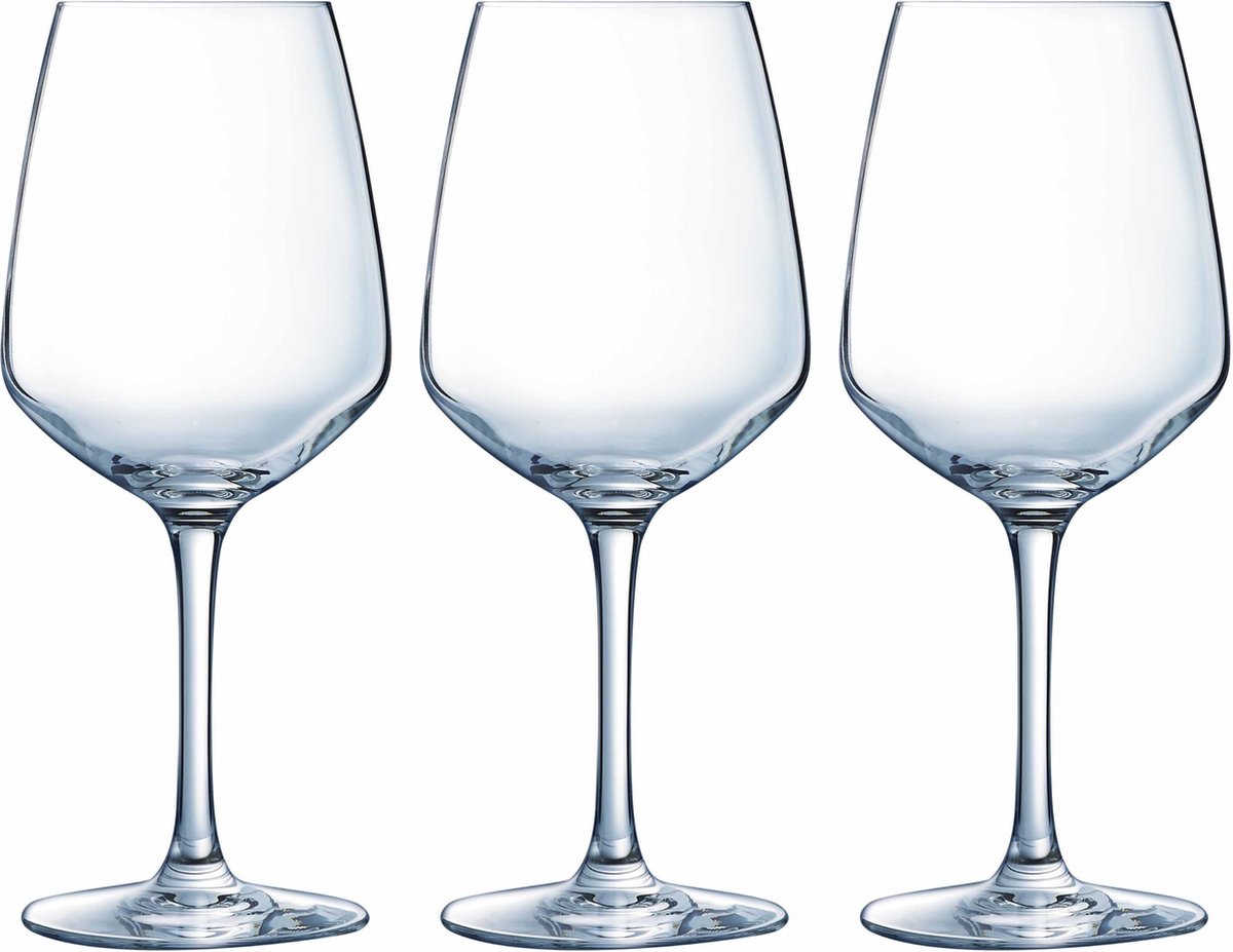Arcoroc wijnglazen -6x - transparant - 300 ml - glas - rode wijn - witte wijn - glazen