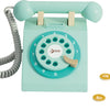 Classic world houten retro telefoon turquoise