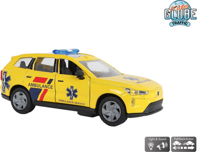 Kids globe ambulance volvo ex90 die cast l g 13,5cm