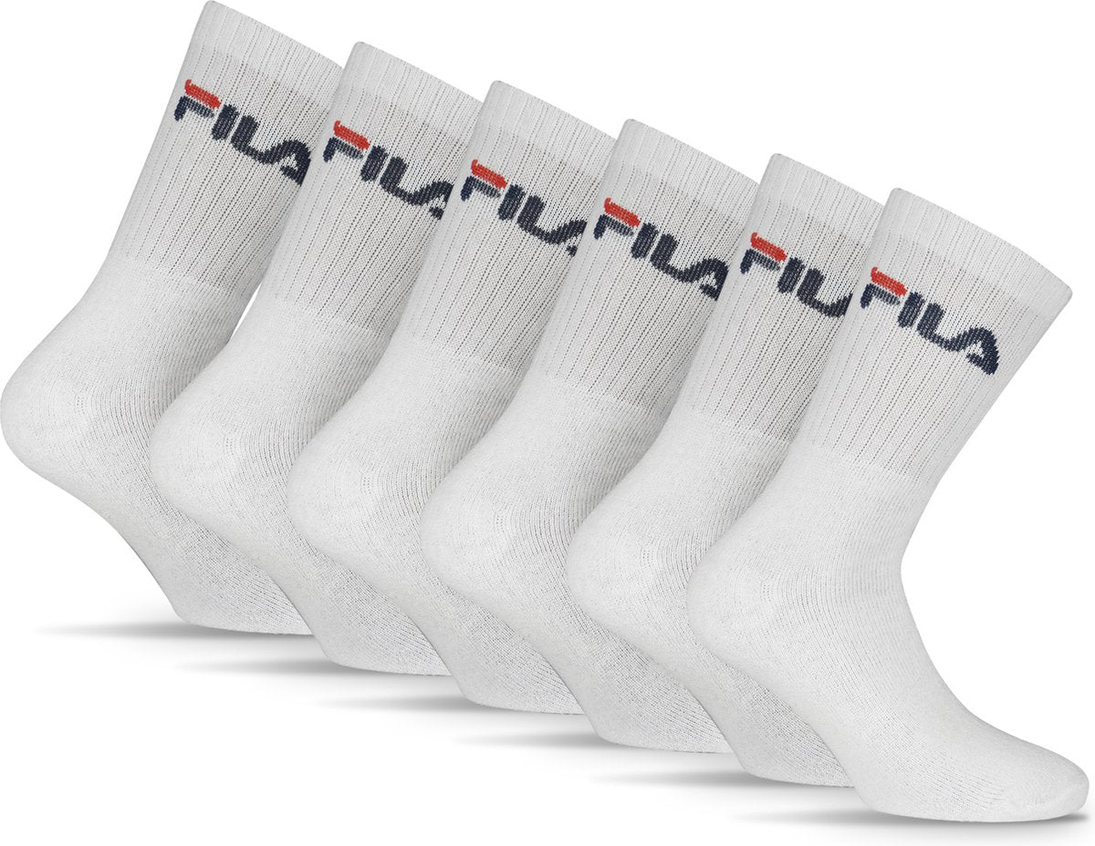 Fila tennis- sportsokken - maat 43 46 - 6 pack - wit