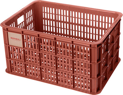 Basil fietskrat L - groot - 40 liter - rood