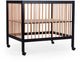 Childhome park 97 box met wieltjes - verstelbaar op 3 hoogtes - hout – zwart naturel - 98 x 78 x 82 cm