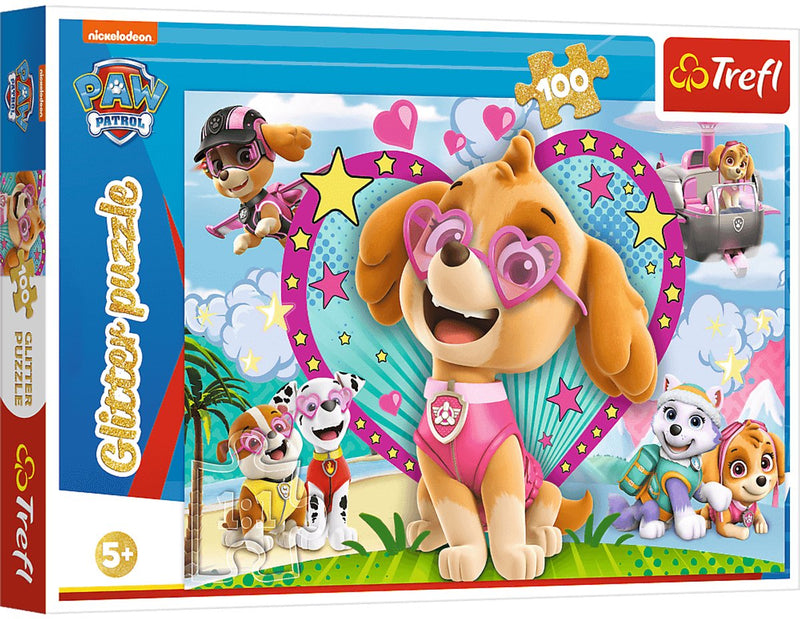 Trefl glitterpuzzel paw patrol 100pcs
