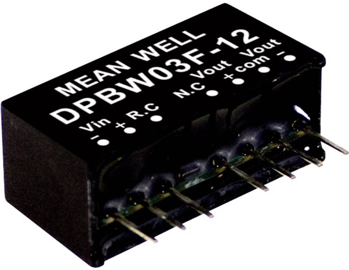 Mw mean well dpbw03f-05 dc dc-convertermodule 300 ma 3 w aantal uitgangen: 2 x inhoud 1 stuk(s)