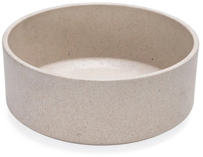 Designed by lotte noor voerbak hond - eetbak drinkbak - vaatwasserbestendig - bamboe - beige - 17 cm l
