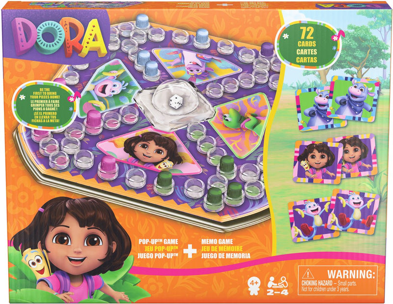 Spin master games , dora the explorer-geheugenspel, klassiek memokaartspel, dora the explorer-speelgoed, educatief speelgoed, 1-4 spelers