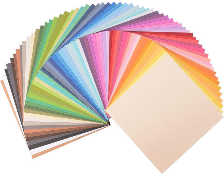 Vaessen creative cardstock - multipack - 15,2 x 15,2 cm - 60 vellen - textuur - 216 g