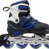 Street rider inline skates semi-softboot blauw zwart maat 29-32