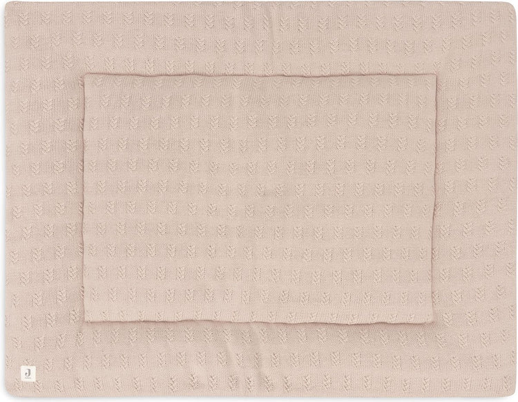 Jollein - boxkleed 75x95cm - speelkleed baby - grain knit - wild rose