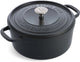 Greenpan featherweights braadpan 26cm - 5.3l - zonder pfas-vrije antikleeflaag - braadpan inductie - ovenbestendig tot 230°c - geëmailleerd gietijzer - met deksel - zwart