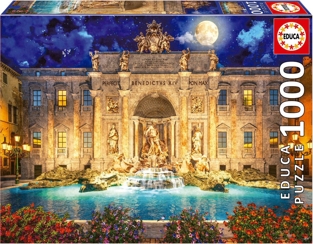 Educa - puzzel - 1000 stukjes - trevi fontein - legpuzzel