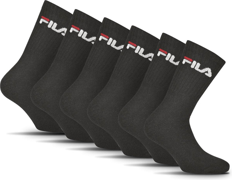 Fila tennis- sportsokken - maat 43 46 - 6 pack - zwart