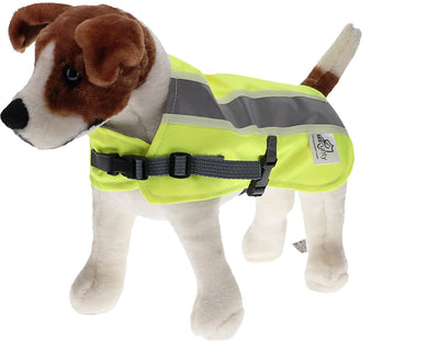 Duvo plus - hond - flectalon veiligheidsjasje xxs - 35cm geel - 162323