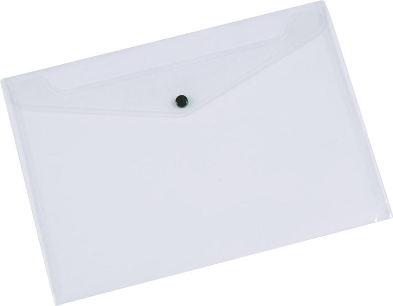 Q-connect documentenmap, a5, transparante pp, drukknopsluiting 12 stuks