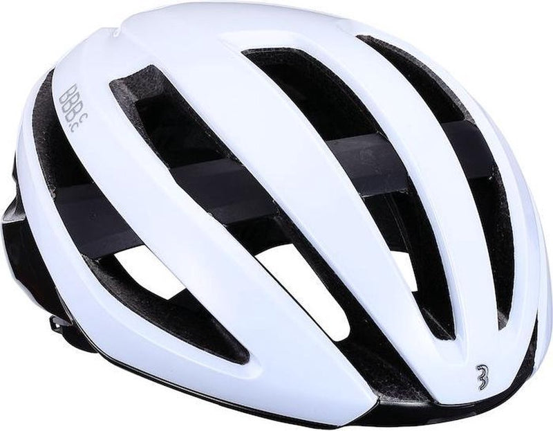 Bbb cycling racefiets helm - maestro aerodynamische fietshelm - optimale ventilatie - lichtgewicht - wasbare padding - fietshelm volwassenen - glossy wit - s - bhe-09