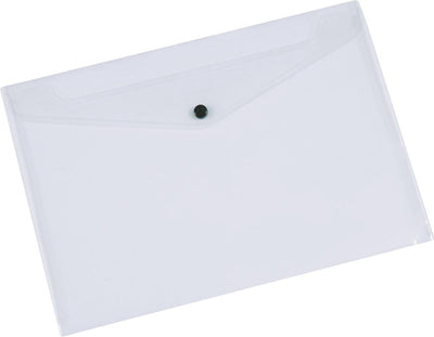 Q-connect documentenmap, a5, transparante pp, drukknopsluiting 12 stuks
