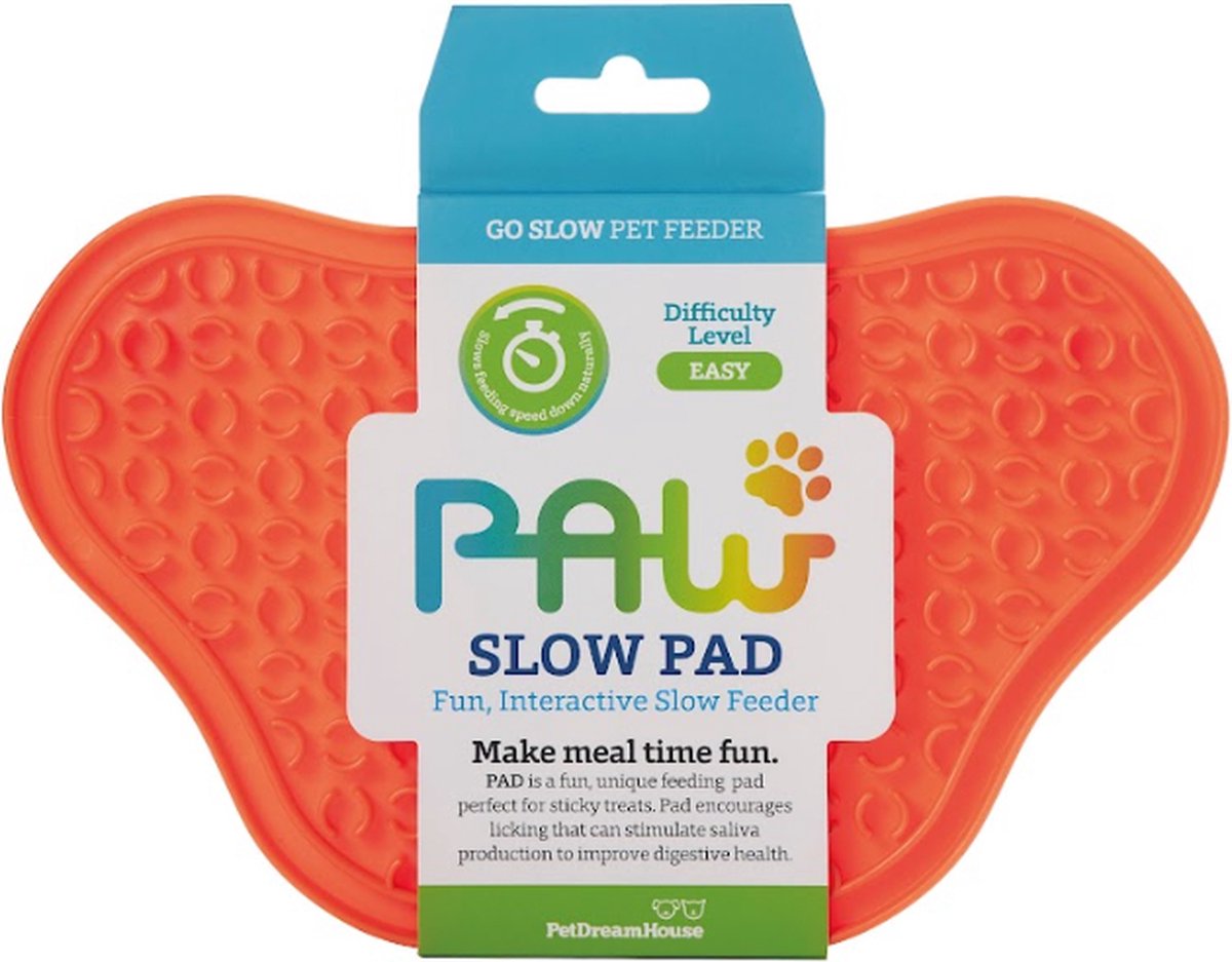 Petdreamhouse paw lick pad orange - paw lick pad blauw - likmat voor honden - enrichment - ontspanning voor honden