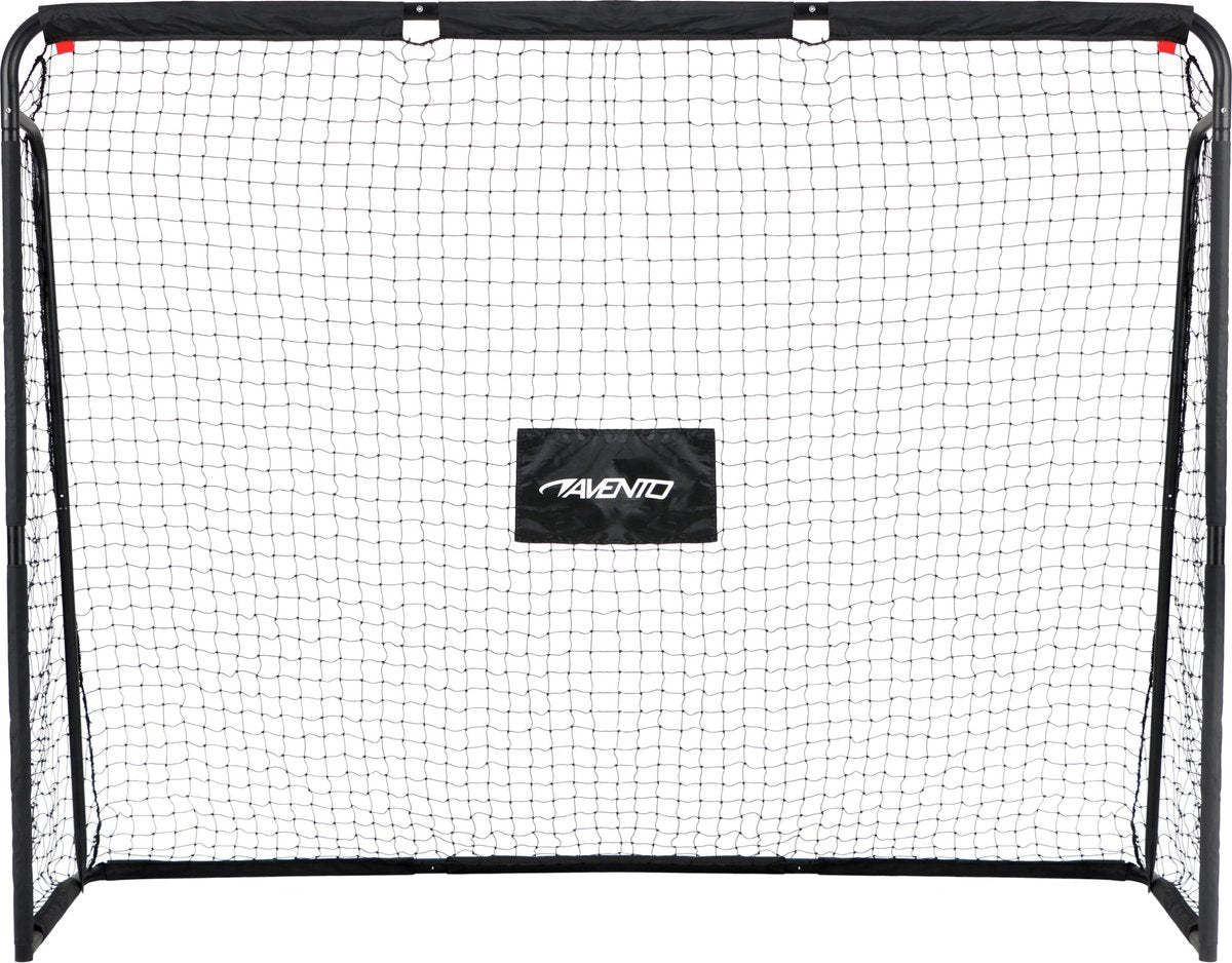 Avento voetbaldoel met targetscherm - staal - ca. 220 x 76 x 170 cm