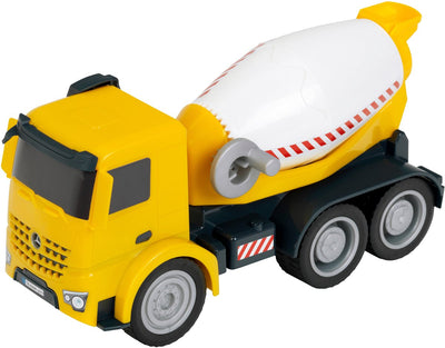 Klein toys mercedes benz arocs - betonmixer - binnen en buiten - geel - schaal 1:24 - speelgoed