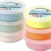 Foam clay ®, glitter, pastelkleuren, 14 gr, 6 doosje