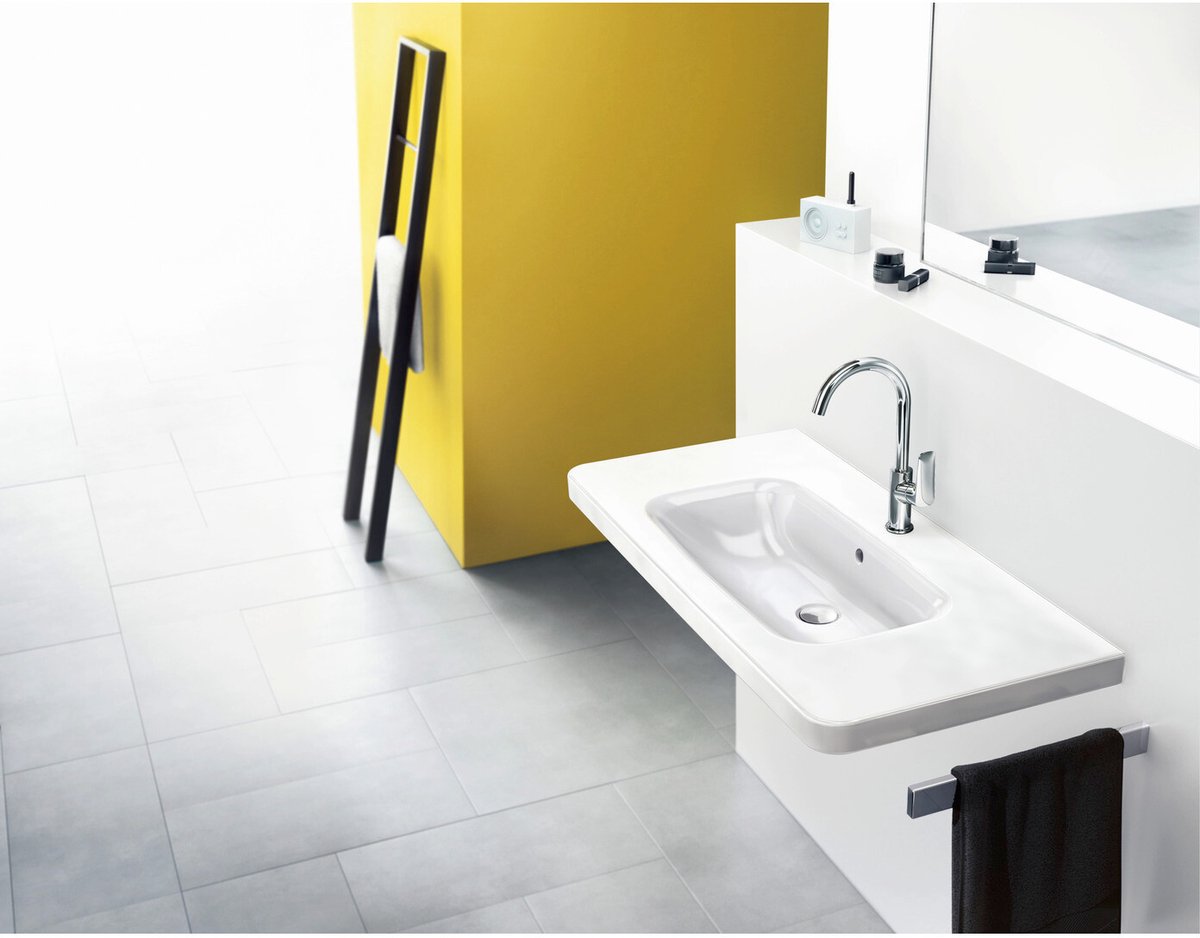 Hansgrohe logis ééngreeps wastafelmengkraan 210 - draaibare uitloop - met wastegarnituur - chroom - voorsprong uitloop 154 mm