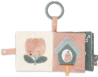 Jollein baby activiteitenboekje - lovely birds - polyester - sensorisch speelgoed