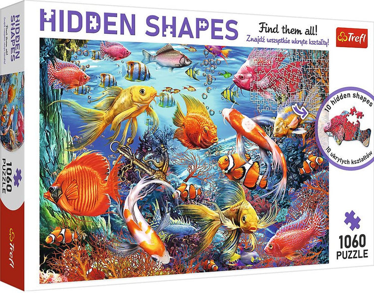 Trefl hidden shapes serie - legpuzzel - 1060 stukken - ondergerecht zeeleven